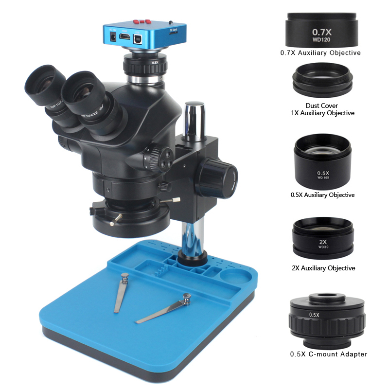 Simul-Focal Industrial Microscope 4K Hdmi - Cámara de Video HDMI USB VGA