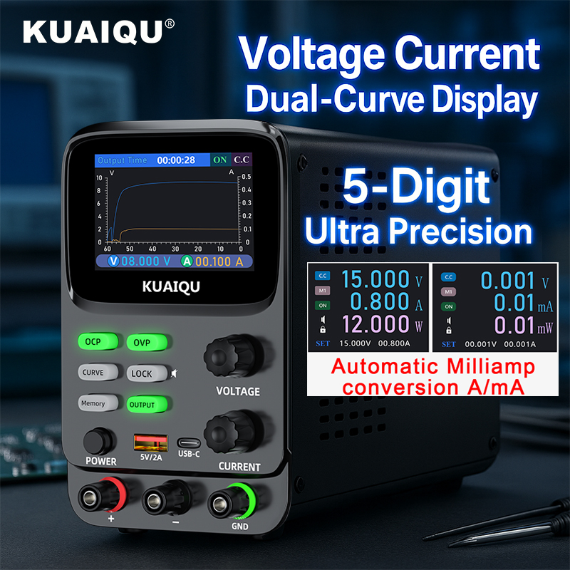 High Precision Dc Power Supply 30V 10A - KUAIQU 5 dígitos ultra precisión regulable