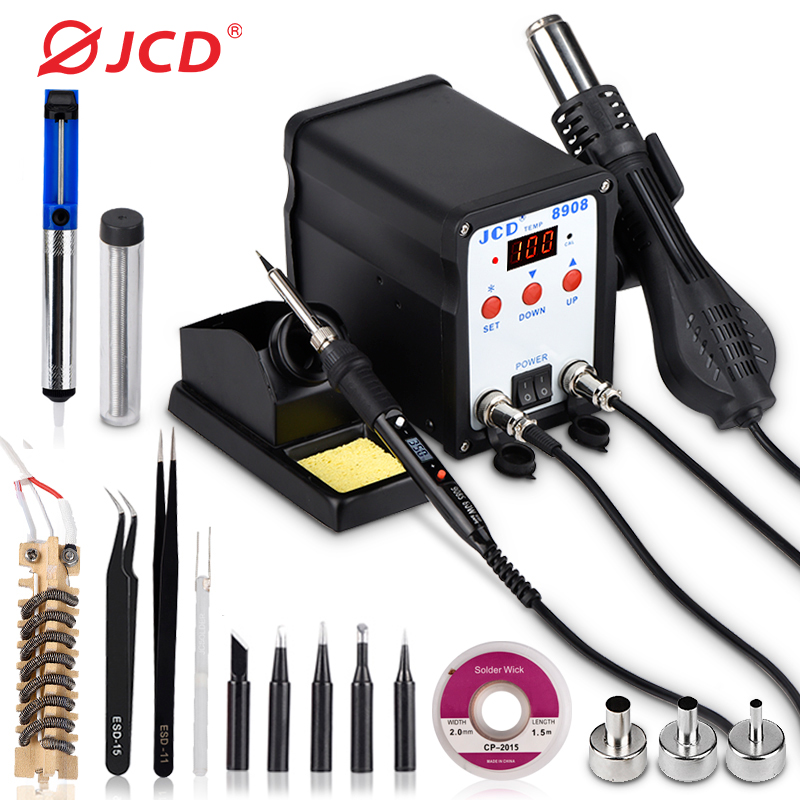 2 In 1 Soldering Rework Station 750W - JCD-Estación digital de soldadura LCD 2