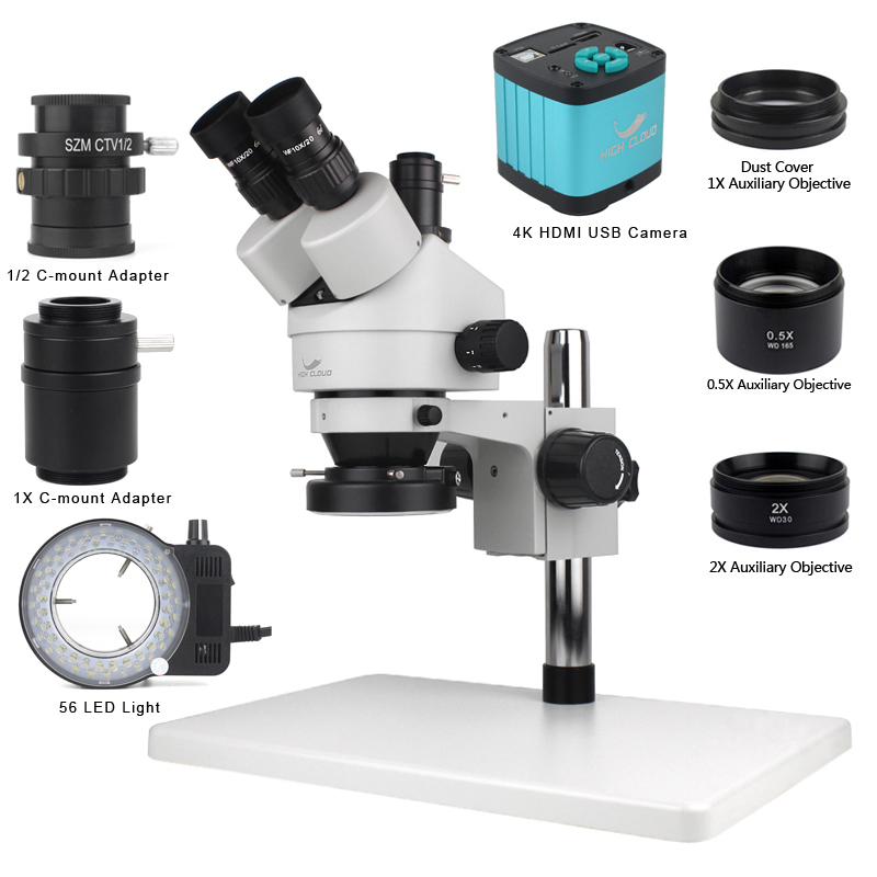 Simul-Focal Industrial Microscope 4K Hdmi - Laboratorio de reparación de soldadura PCB