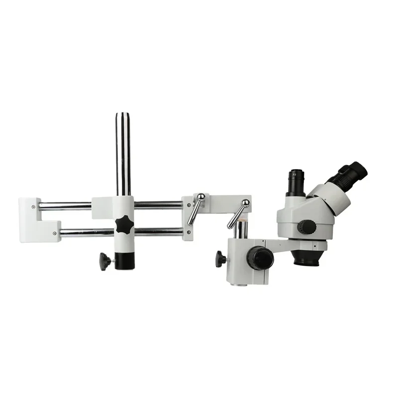 Trinocular Stereo Microscope 7X-45X - Microscopio Trinocular Estéreo con Soporte de