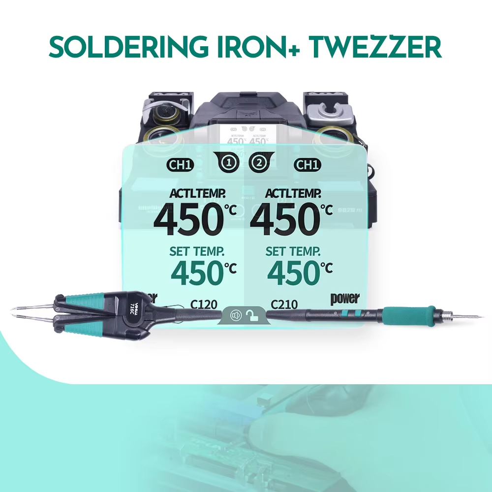 C210 Precision Soldering Station - Para estación de retrabajo de microcomponente