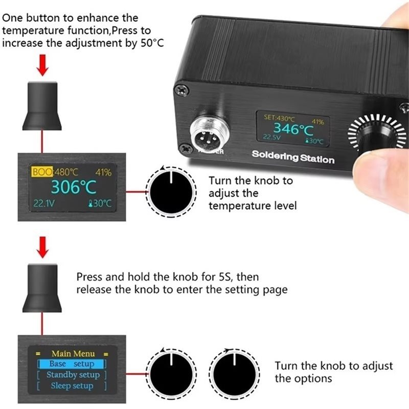 【A56X】Estación de soldadura di - T12 Soldering Station Oled reseña y precio