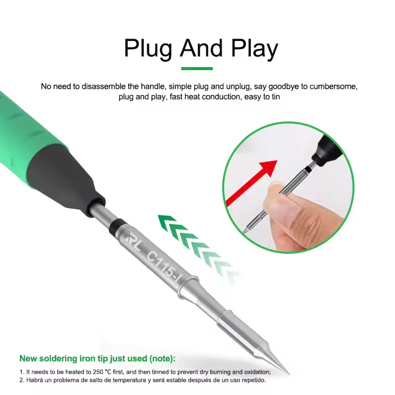 RELIFE C115-K/I/IS nanomivel U - C115 Nano Soldering Iron Station reseña y precio