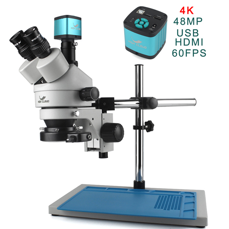 Juego de cámara HDMI 4K 48MP 3 - Simul-Focal Industrial Microscope 4K Hdmi reseña y precio