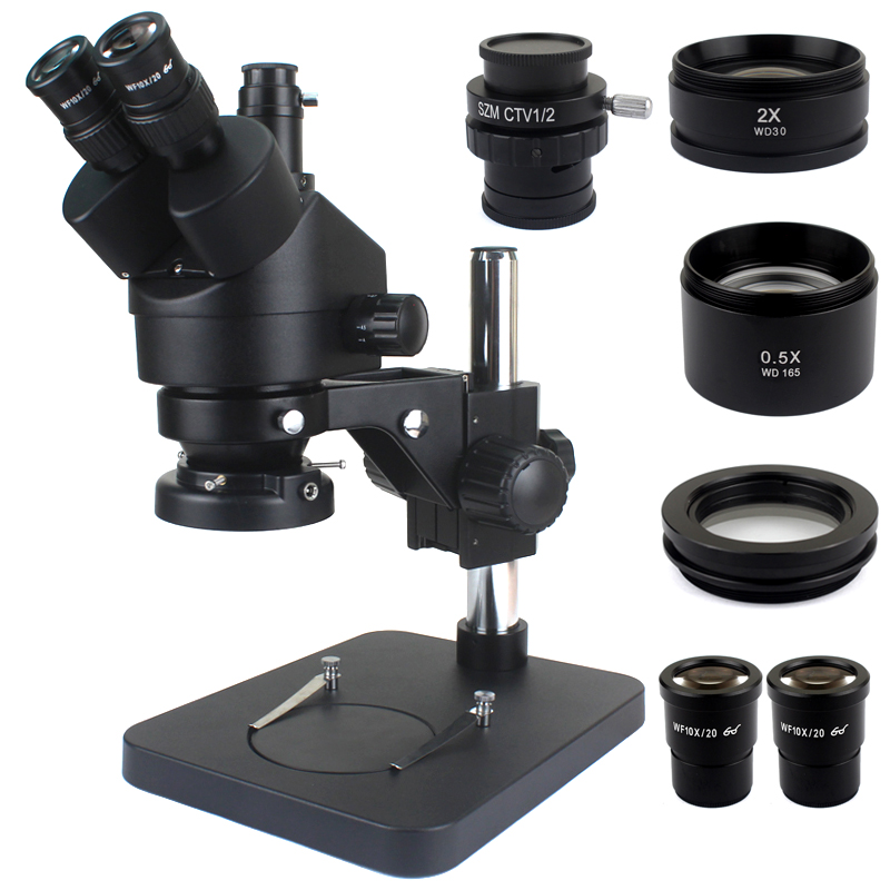 Microscopio con Zoom estéreo T - Trinocular Stereo Microscope 7X-45X reseña y precio