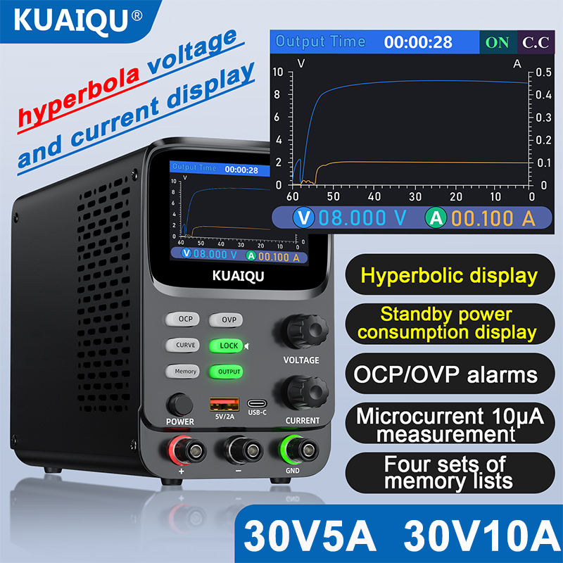 KUAIQU 5 dígitos ultra precisi - High Precision Dc Power Supply 30V 10A reseña y precio