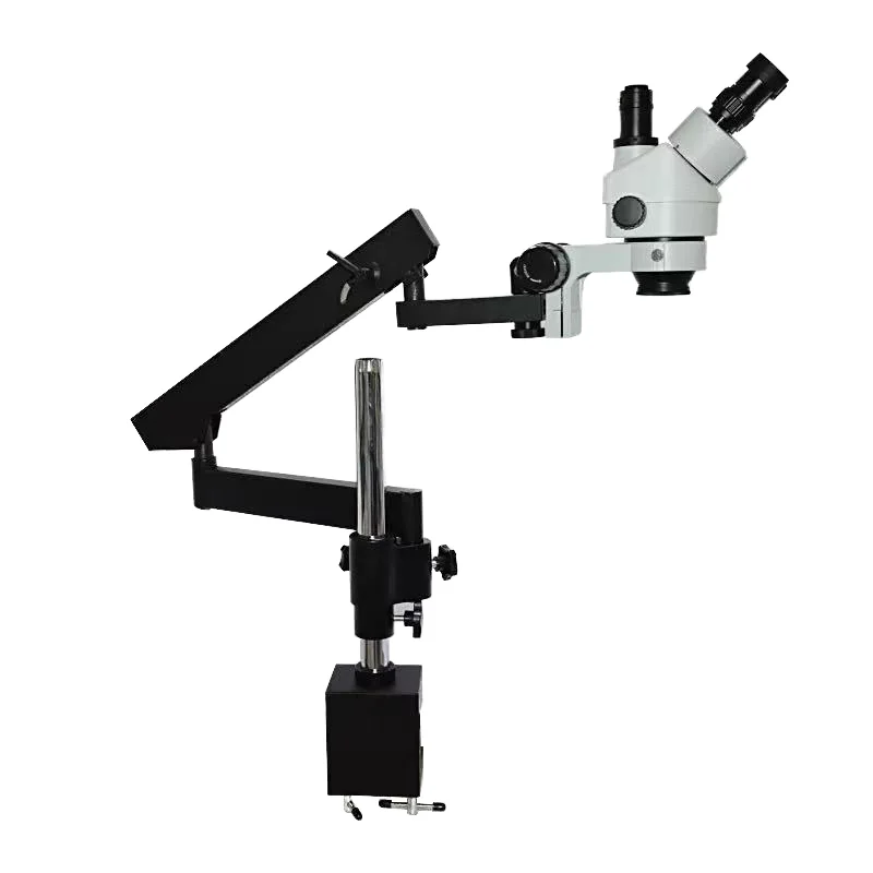 Microscopio estéreo Trinocular - Articulating Arm Boom Stand Microscope reseña y precio