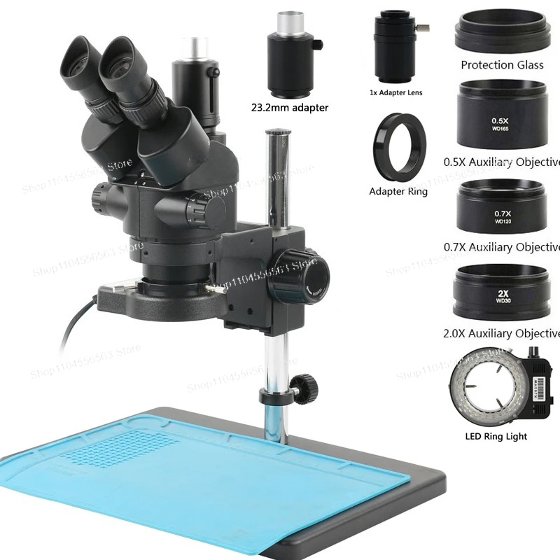 Microscopio Estéreo Trinocular - Trinocular Stereo Microscope 7X-45X reseña y precio