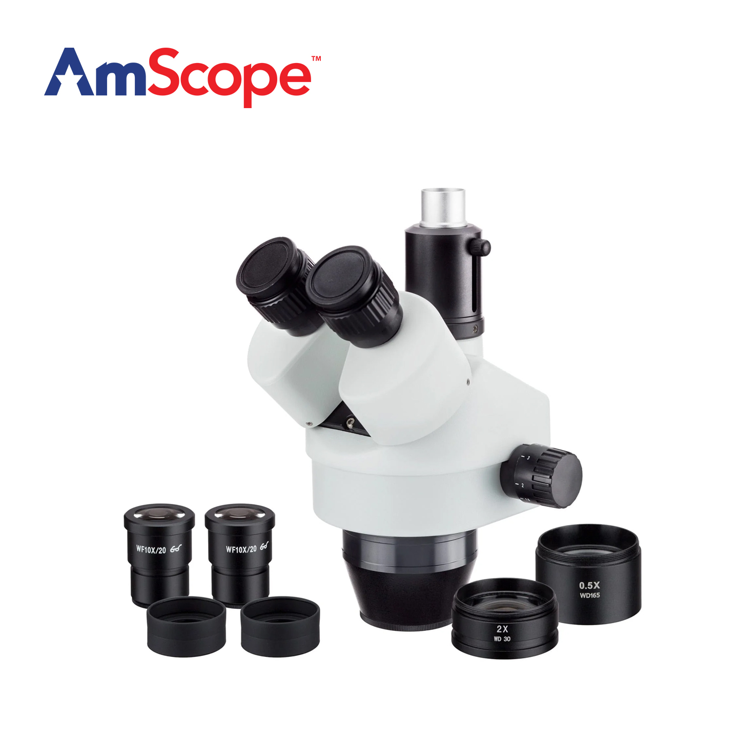 Cabezal de Microscopio Estéreo - Trinocular Stereo Microscope 7X-45X reseña y precio