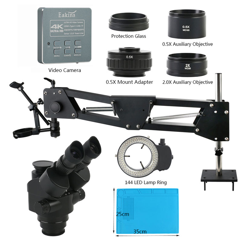 Microscopio estéreo Trinocular - Simul-Focal Industrial Microscope 4K Hdmi reseña y precio