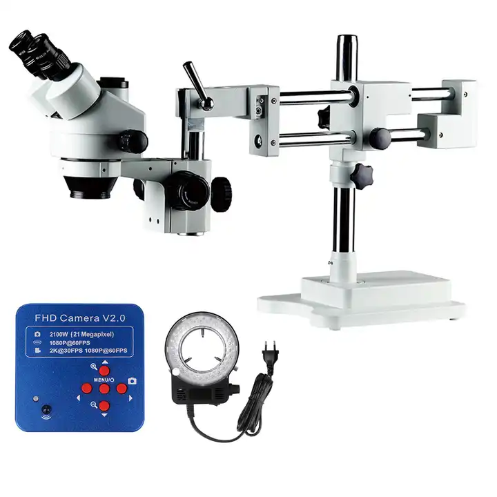 Microscopio Estéreo con Zoom 7 - Trinocular Stereo Microscope 7X-45X reseña y precio
