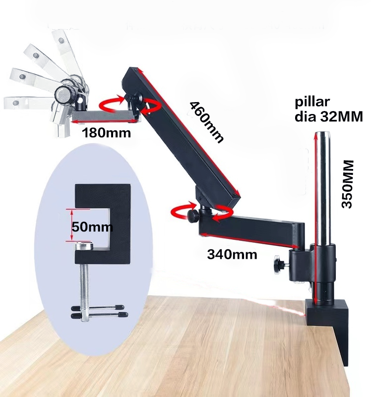 Brazo articulado Flexible, sop - Articulating Arm Boom Stand Microscope reseña y precio