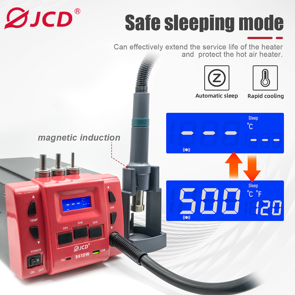 JCD 861DW pistola de aire cali - Hot Air Rework Station 861Dw reseña y precio