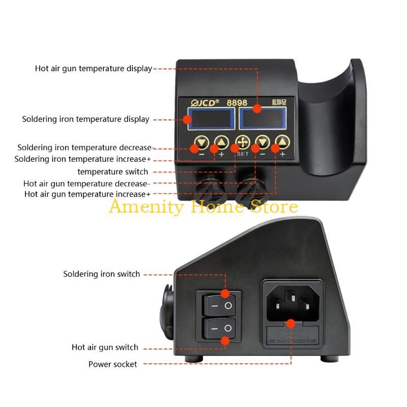 Soldador F26C 2 en 1, estación - 2 In 1 Soldering Rework Station 750W reseña y precio