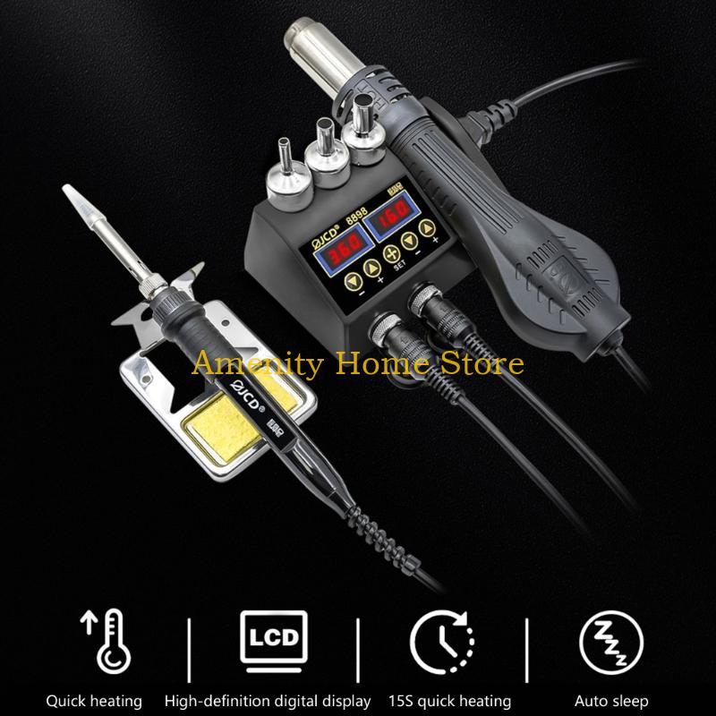 Soldador F26C 2 en 1, estación - 2 In 1 Soldering Rework Station 750W reseña y precio